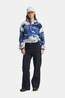 Columbia Helvetia II Printed Cropped Fleece Dames mid blue