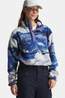 Columbia Helvetia II Printed Cropped Fleece Dames mid blue