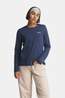Jack Wolfskin Trail Shirt Met Lange Mouwen Dames Navy Blue