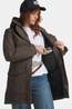 Didriksons Felia Gevoerde Parka Dames mid brown