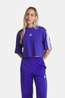 adidas Essentials 3-Stripes Cotton Loose T-Shirt Dames purple/white