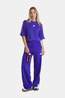 adidas Essentials 3-Stripes Cotton Loose T-Shirt Dames purple/white