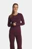 Röhnisch Jacquard LS Top Dames Egg Plant