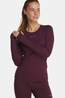 Röhnisch Jacquard LS Top Dames Egg Plant