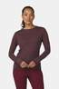 Ayacucho Midweight Merino Langemouwen Shirt Dames Egg Plant