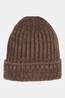 Ayacucho Adventure Ribbed Beanie Muts dark brown