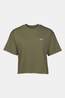 Ayacucho Cropped Mini Embroidery Tee Dames Olive Green