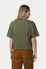 Ayacucho Cropped Mini Embroidery Tee Dames Olive Green