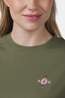 Ayacucho Cropped Mini Embroidery Tee Dames Olive Green