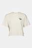 Ayacucho Cropped Mini Embroidery Tee Dames Ivory