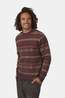 Ayacucho Coniston Fair Isle Crew Neck Trui dark brown/copper