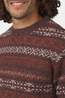 Ayacucho Coniston Fair Isle Crew Neck Trui dark brown/copper