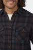 Ayacucho Ember Heavy Flannel Check Longsleeve Overhemd dark blue/brown