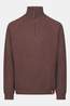 Ayacucho Skagen Rib 1/4 Zip Wollen Trui dark brown