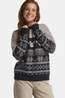 KAVU Wood Valley Gebreide Trui Dames black/white