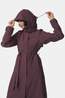 Ayacucho Canopy Trench Coat Regenparka Dames Egg Plant
