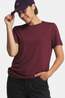 Buitenmens Buitenmens Denimcel T-Shirt Dames Egg Plant