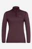 Jack Wolfskin Sky Thermal HZ Thermoshirt Dames Bordeaux / Maroon