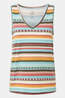 Sherpa Neha V-Neck Tank Top Dames Mid Blue/Ass. Geometric