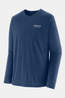 Patagonia Cap Cool Merino Graphic langemouwen shirt Dark Blue/Logo