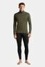 icebreaker 200 Oasis LS Half Zip dark khaki