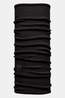 Buff Merino Lightweight Solid Black Nekwarmer Junior black