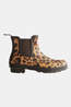 Hunter Original Chelsea Leopard Boot Schoen Dames Dark Brown/Animal Print