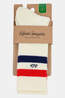 Alfredo Gonzales Merino Athletic Stripe Wandelsok off white/red